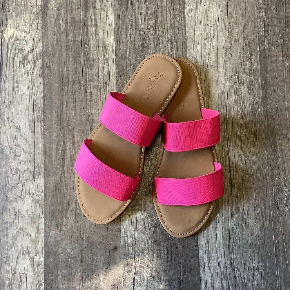 SUNNY FEET HOT PINK SLIP ON SANDAL
